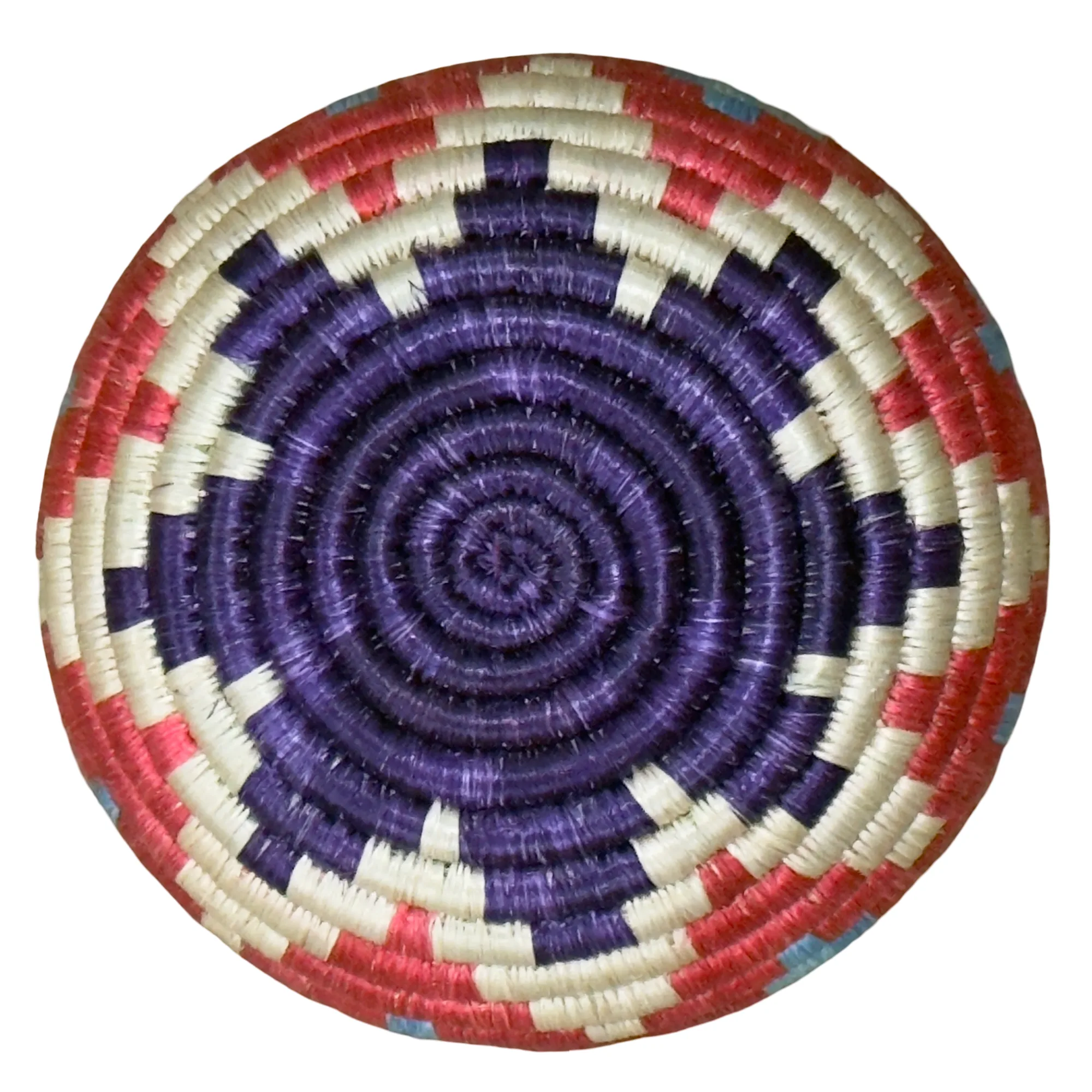 Handwoven Trinket Baskets for Small item Storage and Organizing in Magenta,Purple and Blue - Image 4