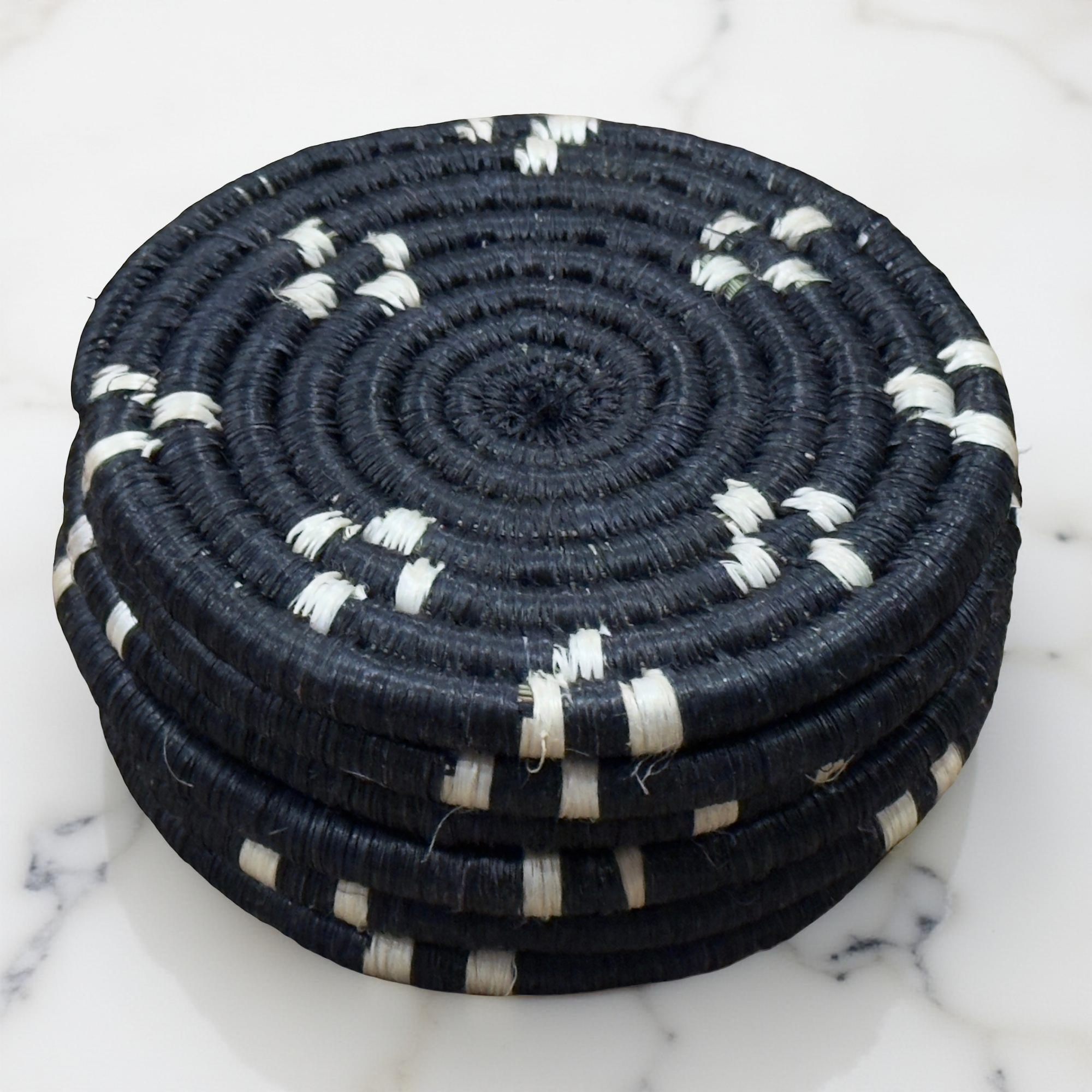 Handwoven Sisal Coasters - Set of 6 - Artisan Made in Kenya - 4 Inch Round Drink Mats - Image 10