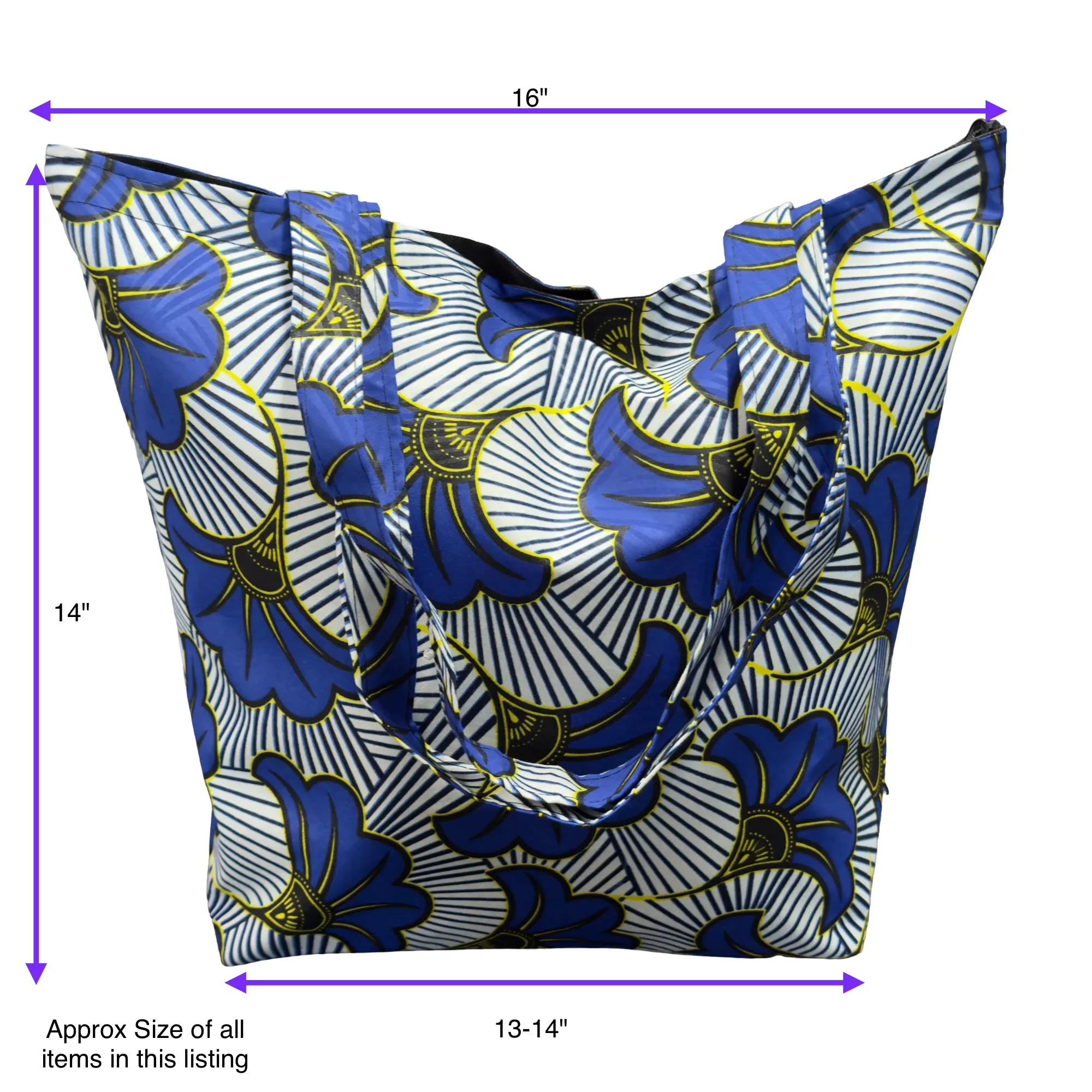 Colorful Ankala African Tote Bag with Liner, Inner Pocket and Zip - Animal Patterns - Image 5