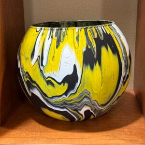 Custom Repurposed Acrylic Painted Vases