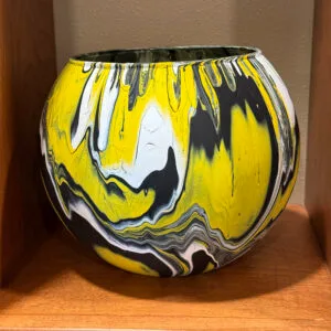 Custom Repurposed Acrylic Painted Vases