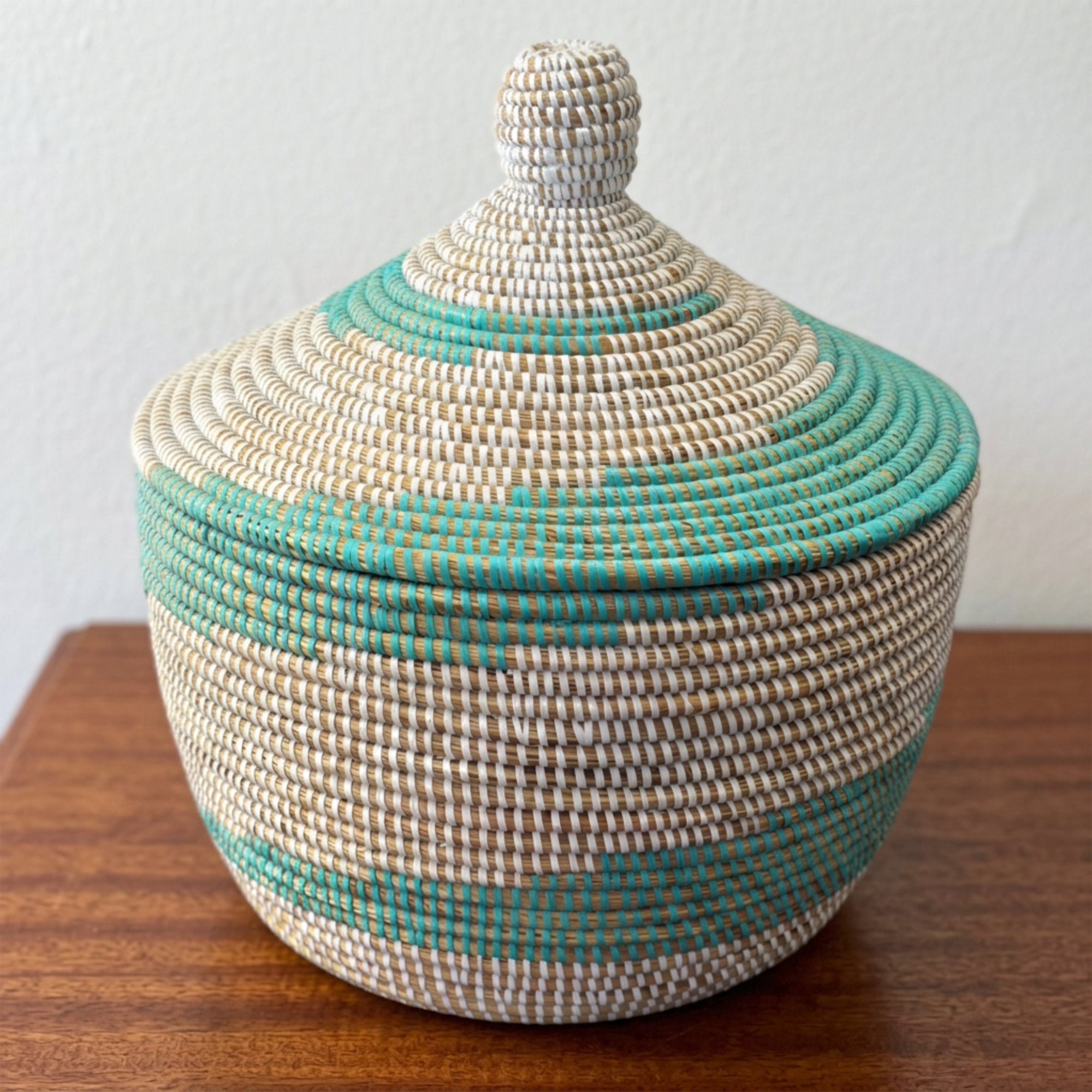 Colorful Senegalese Cone Lidded Warming Storage Baskets - Various Colors and Sizes - Image 6
