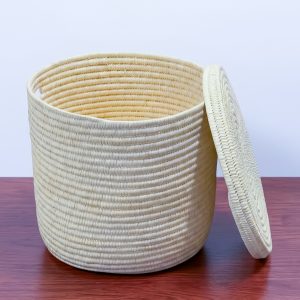Turkana Palm Lidded Storage Baskets with Handle - Various Sizes