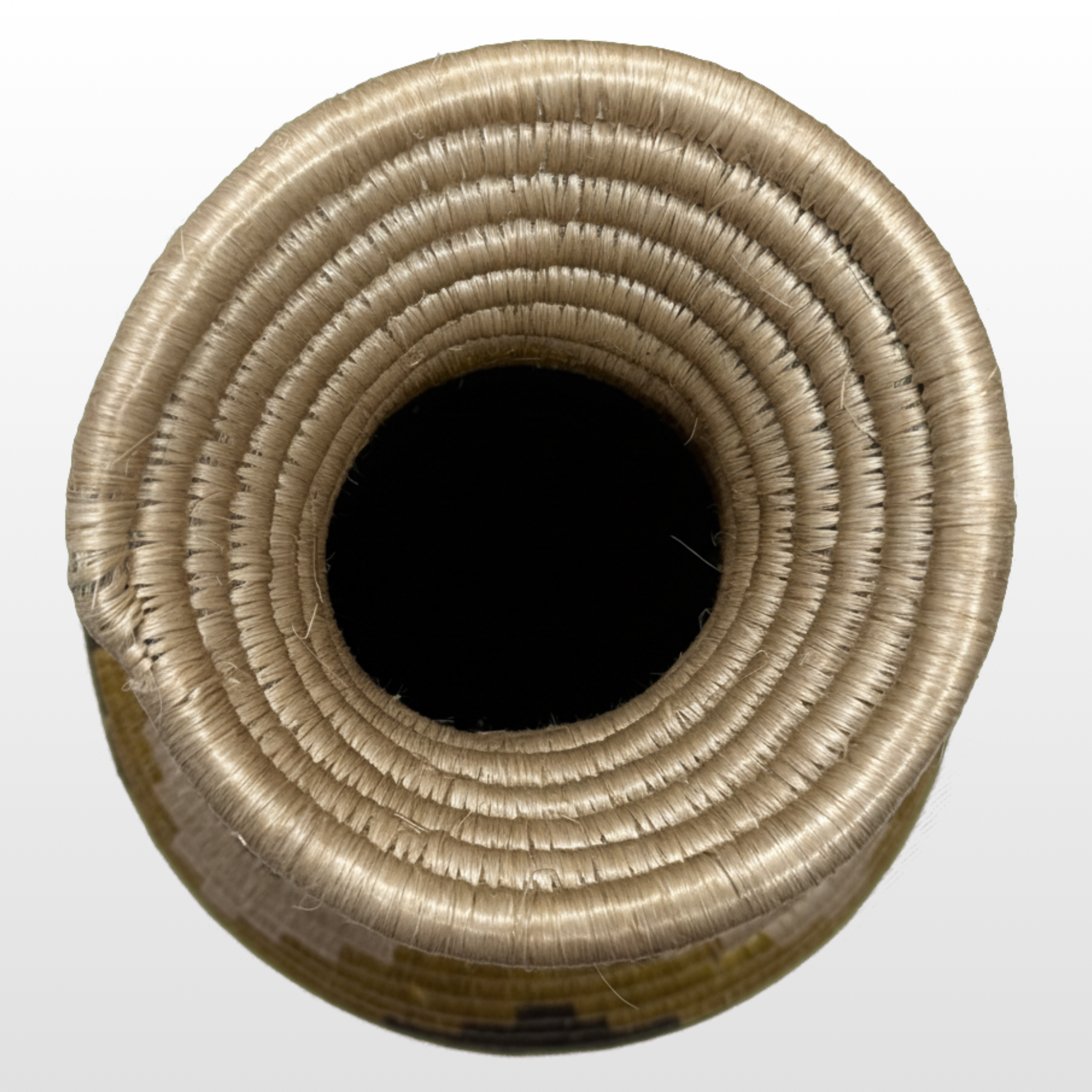 Handwoven Sisal Floral Vase in Tan , Yellow and Brown - Image 3