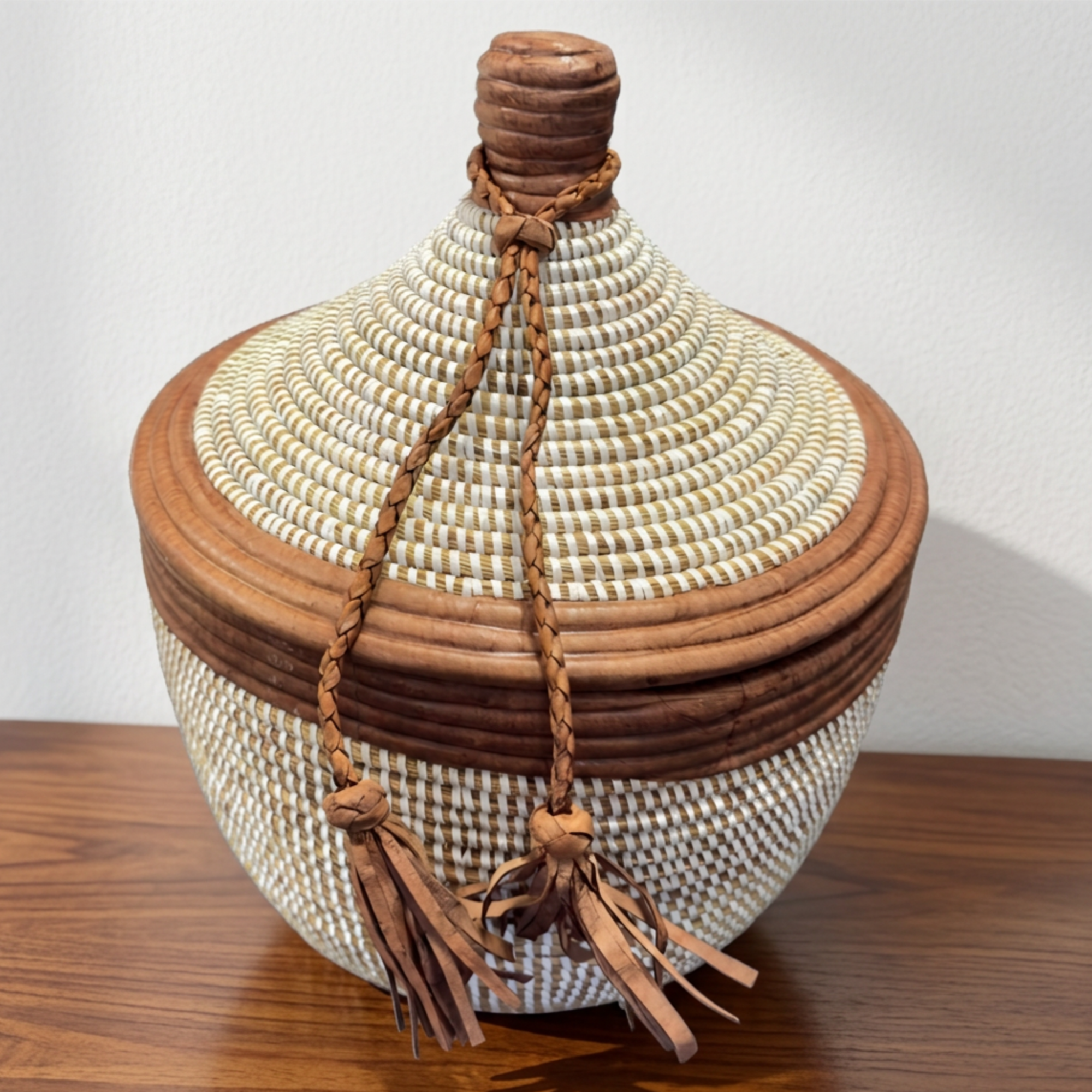 Colorful Senegalese Cone Lidded Warming Storage Baskets - Various Colors and Sizes - Image 2