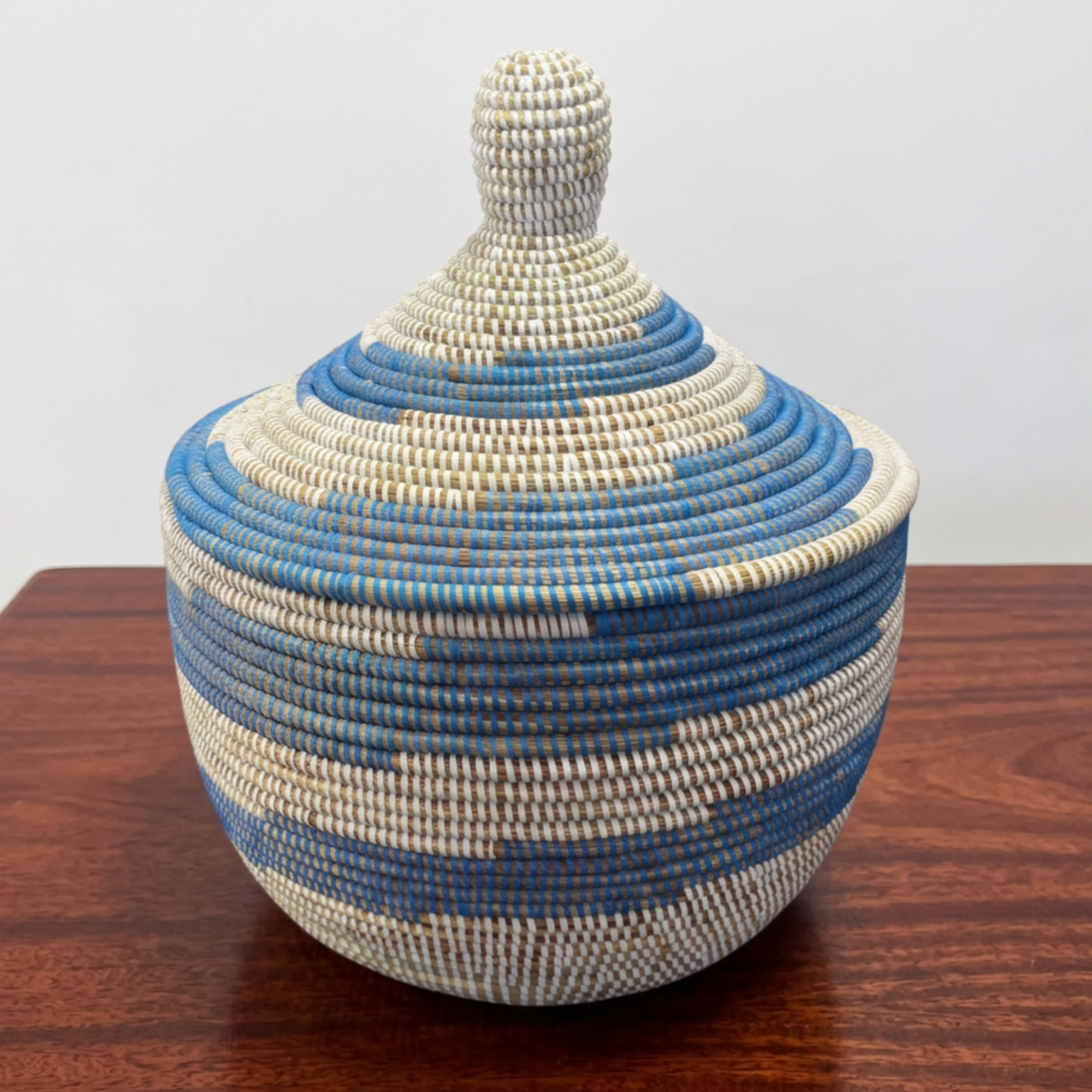 Colorful Senegalese Cone Lidded Warming Storage Baskets - Various Colors and Sizes - Image 5