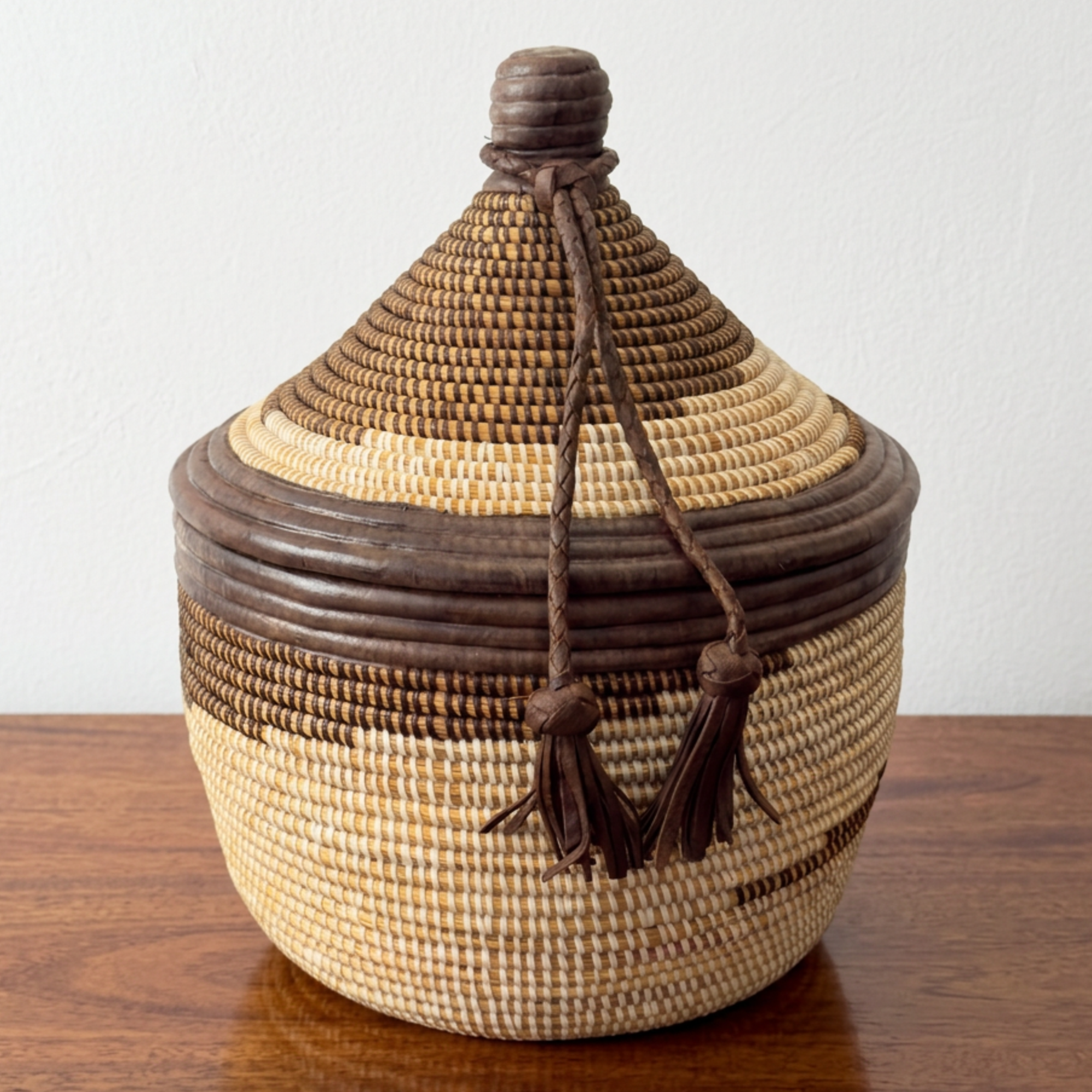 Colorful Senegalese Cone Lidded Warming Storage Baskets - Various Colors and Sizes - Image 3