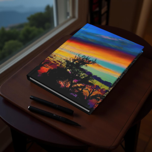 The Zen Matte Ruled Hardcover Journal with Sunset Photograhy Cover Design
