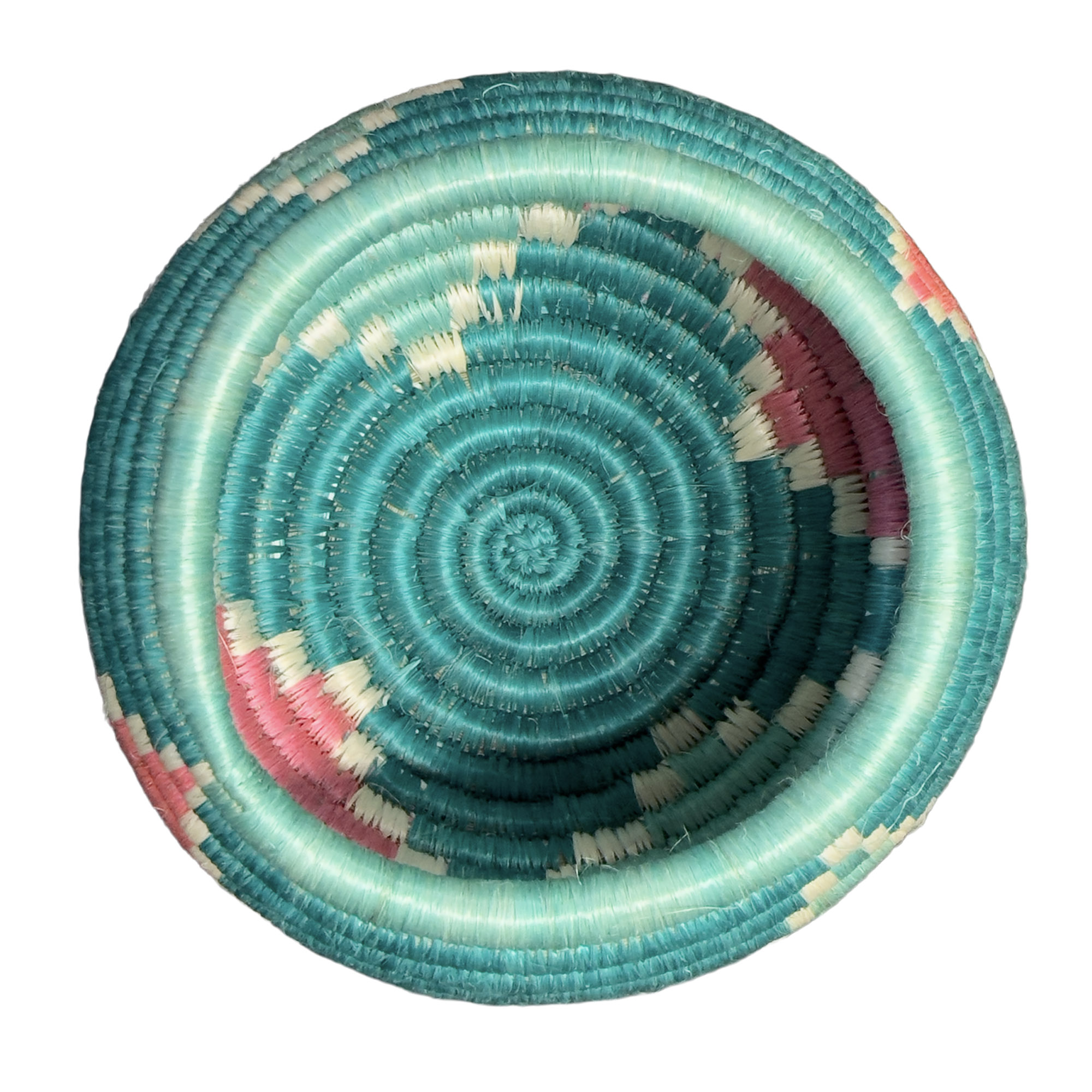 Handwoven Trinket Baskets for Small item Storage and Organizing in Pink, Turquoise - Image 4