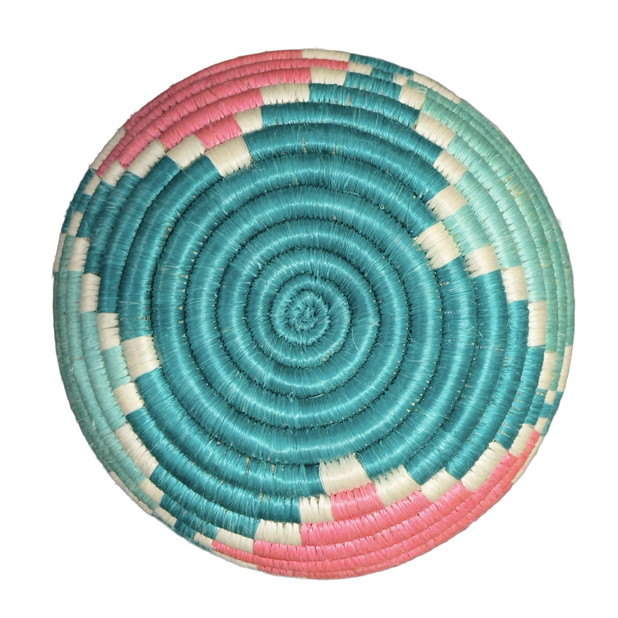 Handwoven Trinket Baskets for Small item Storage and Organizing in Pink, Turquoise - Image 3
