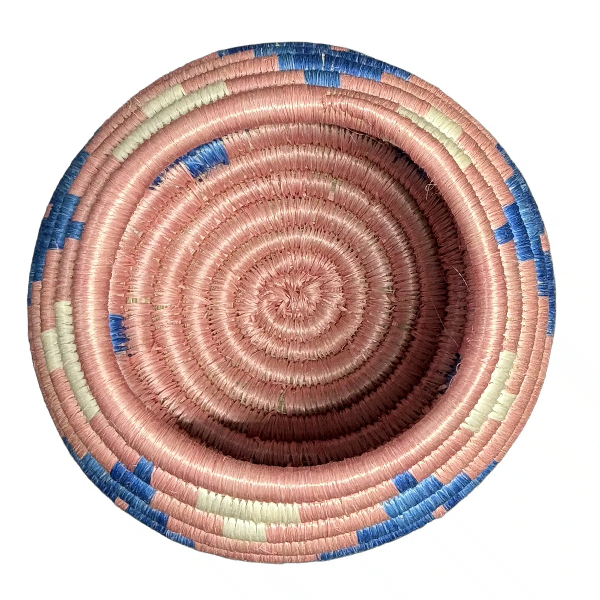 Handwoven Trinket Baskets for Small item Storage and Organizing in Pink, Blue - Image 4