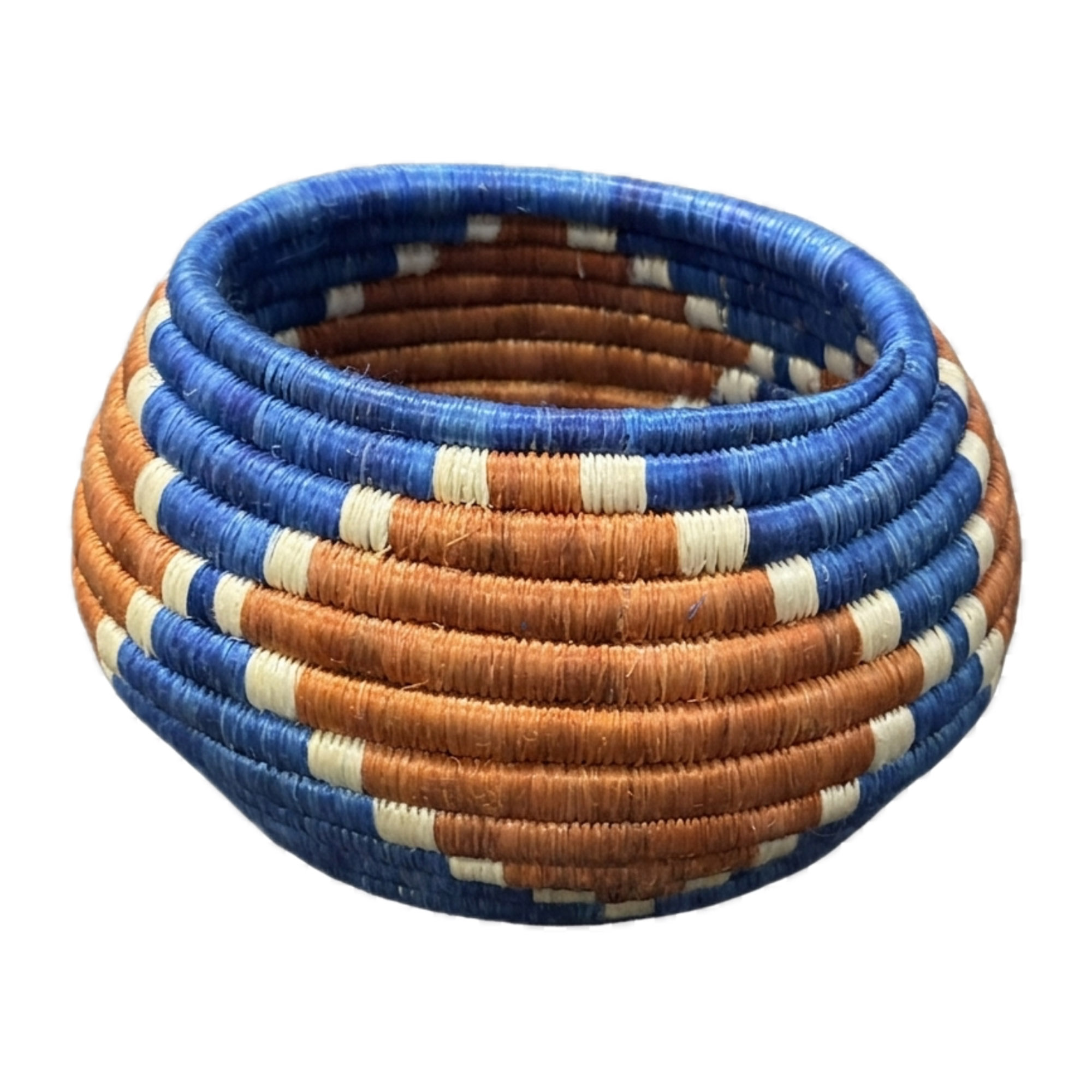 Handwoven Trinket Baskets for Small item Storage and Organizing in Teja, Blue - Image 3