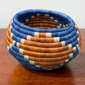 Handwoven Trinket Baskets for Small item Storage and Organizing in Teja, Blue