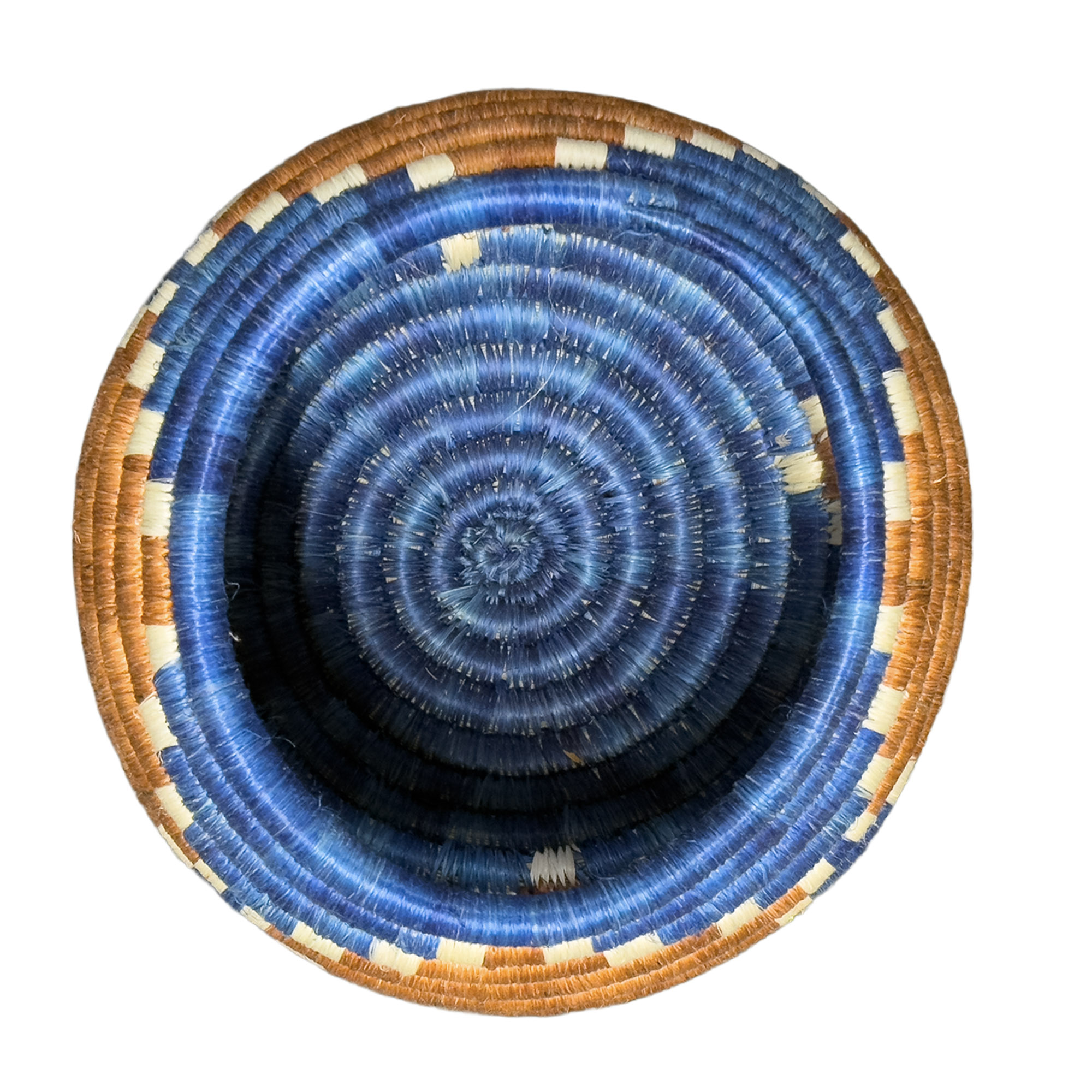 Handwoven Trinket Baskets for Small item Storage and Organizing in Teja, Blue - Image 2
