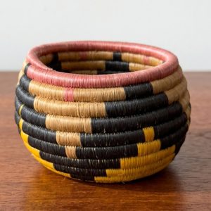 Handwoven Trinket Baskets for Small item Storage and Organizing in Teja, Green, Tan