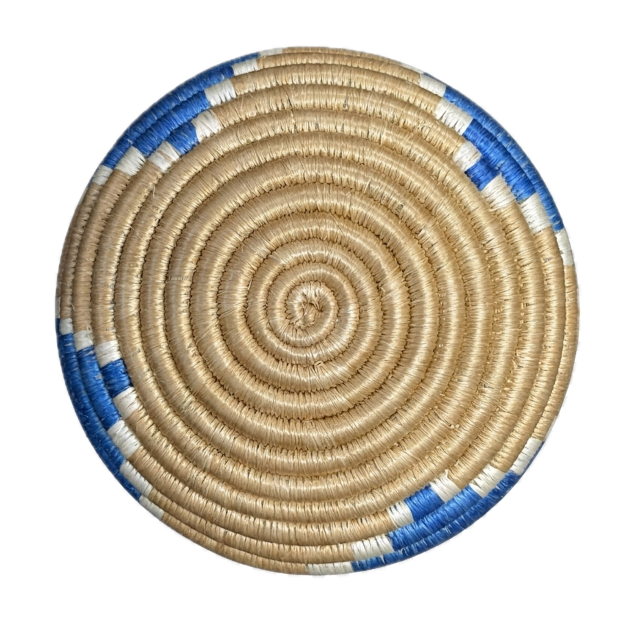 Handwoven Trinket Baskets for Small item Storage and Organizing in Blue, Tan, Natural - Image 3